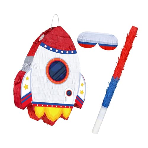 perfeclan Partyzubehör mit Weltraumthema, Piñata-Paket, lustig für Jungen und Mädchen, Partydekoration mit Augenbinde und Stab für den Urlaub perfeclan Partyzubehör mit Weltraumthema, Piñata-Paket, lustig für Jungen und Mädchen, Partydekoration mit Augenbinde und Stab für den Urlaub von Perfeclan