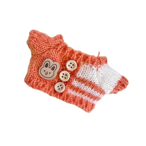 Perfeclan Puppenpullover, zum Anziehen, Basteln Sie Ihre eigene Puppe, DIY-Foto-Requisiten für Kinder, modische Plüsch-Puppenpullover-Kleidung für 5,91'' 6,69'', Orange Perfeclan Puppenpullover, zum Anziehen, Basteln Sie Ihre eigene Puppe, DIY-Foto-Requisiten für Kinder, modische Plüsch-Puppenpullover-Kleidung für 5,91'' 6,69'', Orange von Perfeclan