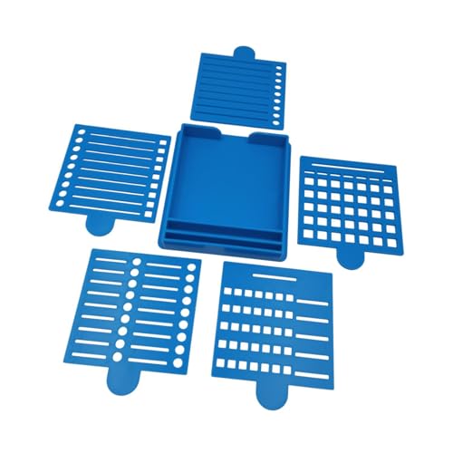 perfeclan Sticky Note Holder, der mit 5 Schablonen sparen, notepad organisierte Büro -Schreibwarenbedarf für Home School Desktop, Blau von Perfeclan