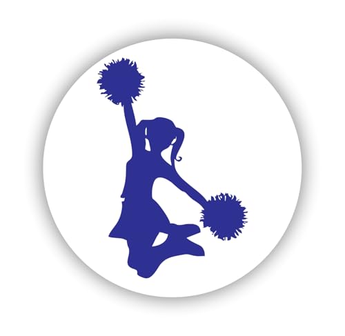 2cmØ 32-Stück! Aufkleber Sticker Briefumschlag-Siegel Post rund BLUE CHEERLEADER CHEER CHEERLEADING blau CHEERLEADER CHEERLEADING R478 von Perfect Sticker