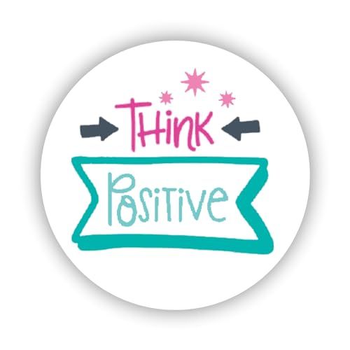 2cmØ 32-Stück! Aufkleber Sticker Briefumschlag-Siegel Post rund THINK POSITIVE POSITIV DENKEN R3735 von Perfect Sticker