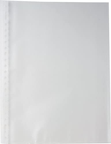 Pergamy 100er Pack perforierte Showtasche A4 23-Loch Perforierte Prospekttasche 60 Mikron-PP Granulat von Pergamy