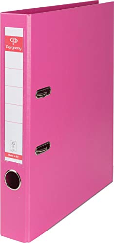 Pergamy 900874 Ordner Vollkunststoff A4 5cm rosa von Pergamy