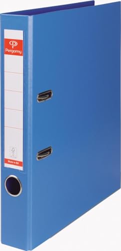 Pergamy 900876 Ordner Vollkunststoff A4 5cm blau von Pergamy