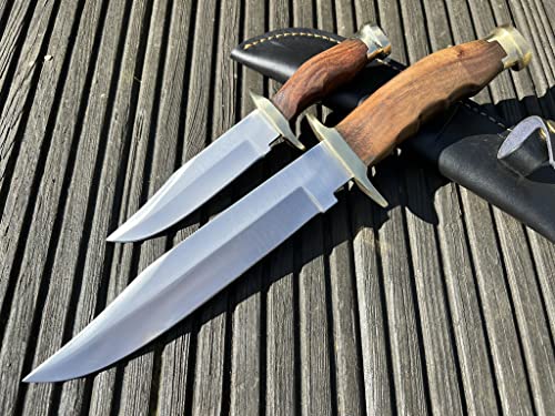 Perkin Feststehende Jagdmesser mit Scheide Jagdmesser-Set 2-teiliges Jagdmesser-Set mit Scheide aus Bowie-Messern von Perkin