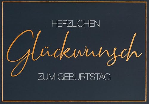 Geburtstagskarte Lifestyle - Textkarte blau-kupfer - 11,6 x 16,6 cm Geburtstagskarte Lifestyle - Textkarte blau-kupfer - 11,6 x 16,6 cm von Perleberg