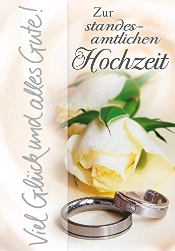 Perleberg Hochzeitskarte mit Rosenmotiv - Basic Classic Collection - Karte zur Hochzeit in Premium Qualität - Liebevolles Geschenk zur Hochzeit mit Umschlag - 11,6 x 16,6 cm Perleberg Hochzeitskarte mit Rosenmotiv - Basic Classic Collection - Karte zur Hochzeit in Premium Qualität - Liebevolles Geschenk zur Hochzeit mit Umschlag - 11,6 x 16,6 cm von Perleberg