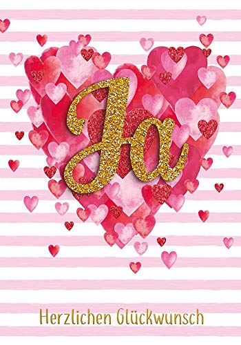 Perleberg - einzigartige Hochzeitskarte mit Herzmotiv und Glitzer - wunderschöne Karte mit Herz 11,6 x 16,6 cm - Karte zur Hochzeit mit Umschlag in gold - hochwertige & besondere Hochzeitskarten Perleberg - einzigartige Hochzeitskarte mit Herzmotiv und Glitzer - wunderschöne Karte mit Herz 11,6 x 16,6 cm - Karte zur Hochzeit mit Umschlag in gold - hochwertige & besondere Hochzeitskarten von Perleberg