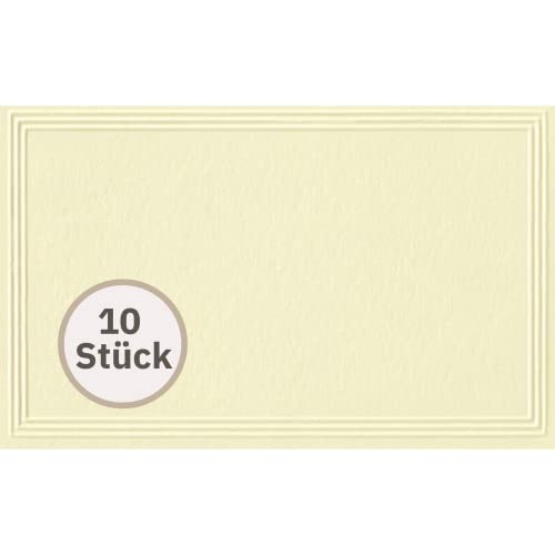 Perleberg - hochwertige Tischkarten im 10er Pack - gelbe Tischkarte zur Hochzeit - Tischkärtchen für Taufe & Geburtstag - edle Namensschilder mit Rahmen - Platzkarten aus Naturkarton 5,5 x 9,5cm Perleberg - hochwertige Tischkarten im 10er Pack - gelbe Tischkarte zur Hochzeit - Tischkärtchen für Taufe & Geburtstag - edle Namensschilder mit Rahmen - Platzkarten aus Naturkarton 5,5 x 9,5cm von Perleberg
