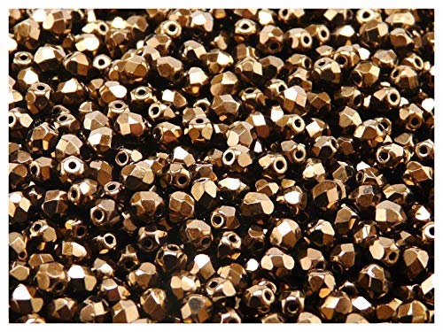 100 Stück Tschechische Facettierten Glasperlen Fire-Polished Rund 4 mm, Crystal Bronze Lustre 100 Stück Tschechische Facettierten Glasperlen Fire-Polished Rund 4 mm, Crystal Bronze Lustre von Perlen Fire-Polished 4mm