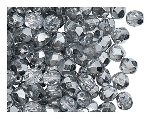 50 Stück Tschechische Facettierten Glasperlen Fire-Polished Rund 6 mm Crystal Silver 50 Stück Tschechische Facettierten Glasperlen Fire-Polished Rund 6 mm Crystal Silver von Perlen Fire-Polished 6mm