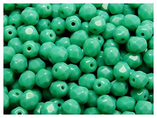 50 Stück Tschechische Facettierten Glasperlen Fire-Polished Rund 6 mm Opaque Turquoise Green 50 Stück Tschechische Facettierten Glasperlen Fire-Polished Rund 6 mm Opaque Turquoise Green von Perlen Fire-Polished 6mm