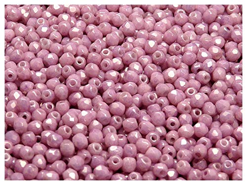 100 Stück Tschechische Facettierten Glasperlen Fire-Polished Rund 3 mm, Chalk Lila Luster 100 Stück Tschechische Facettierten Glasperlen Fire-Polished Rund 3 mm, Chalk Lila Luster von Perlen Fire-Polished
