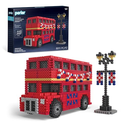 Perler 80-57242 London Bus 3D geschmolzene Bastelset, 10,2 cm B x 44,5 cm H, mehrfarbig, 8011 Teile von Perler
