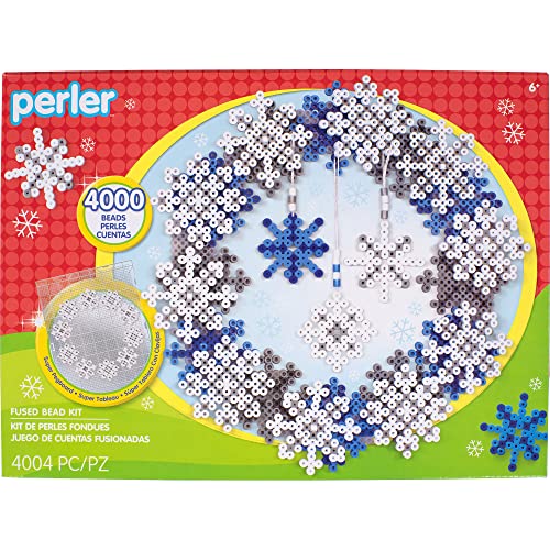 Perler Schneeflockenkranz, Weihnachts-Sicherungsperlen-Set für Kinder und Erwachsene, mehrfarbig, klein Perler Schneeflockenkranz, Weihnachts-Sicherungsperlen-Set für Kinder und Erwachsene, mehrfarbig, klein von Perler