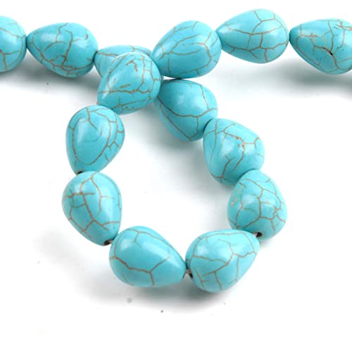 1 Strang Türkis Halbedelsteine Perlen 16mm Tropfen Edelsteine Schmuckperlen Schmuckstein für DIY Kette Basteln 1 Strang Türkis Halbedelsteine Perlen 16mm Tropfen Edelsteine Schmuckperlen Schmuckstein für DIY Kette Basteln von Perlin