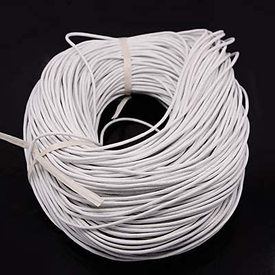 10 Meter Lederband 1,5/2 mm Weiß Lederschnur Rindsleder Leder Schmuckband Bastelband Bastelschnur Schmuckschnur (1,5mm 10 Meter) von Perlin
