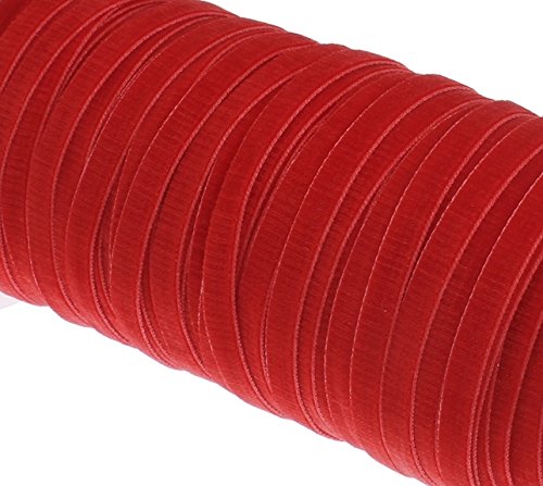 10 Meter Samtband 10mm Samtborte Schmuckband Schleifenband Zierband Zierborte Borte Band (Rot) von Perlin