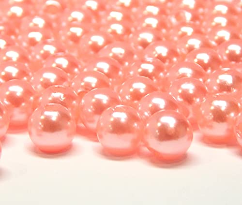 100 Wachsperlen 6mm Kunststoff Acryl Perlen Tischdeko Hochzeit Perlen Streudeko Perlmutt Perlensterne Basteln Wachs-Perlen (Pink) von Perlin