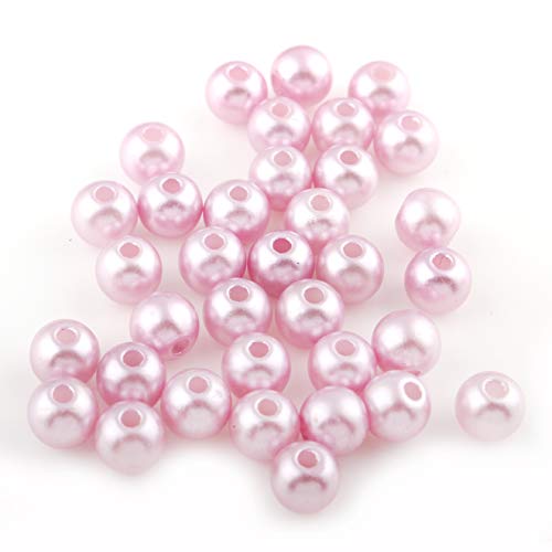 100 Wachsperlen 6mm Kunststoff Acryl Perlen Tischdeko Hochzeit Perlen Streudeko Perlmutt Perlensterne Basteln Wachs-Perlen (Puder Lila) von Perlin