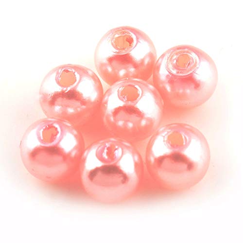 100 Wachsperlen 6mm Kunststoff Acryl Perlen Tischdeko Hochzeit Perlen Streudeko Perlmutt Perlensterne Basteln Wachs-Perlen (Rosa) von Perlin
