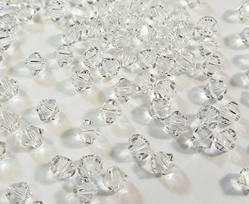 1000stk Crystal Kunststoffperlen 4mm Luxus Spacer Acrylperlen Doppelkegel Plastik Perlen für Bastelset Bastelzubehör Schmuckdesign Schmuck Selber Machen D810 von Perlin