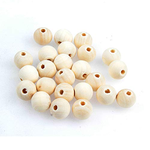 1000stk Holzperlen 6mm Natur Holzkugeln Zwischenperlen Unbehandeltem Rund Holz Perlen zum Fädeln Schmuckherstellung Wooden Beads von Perlin