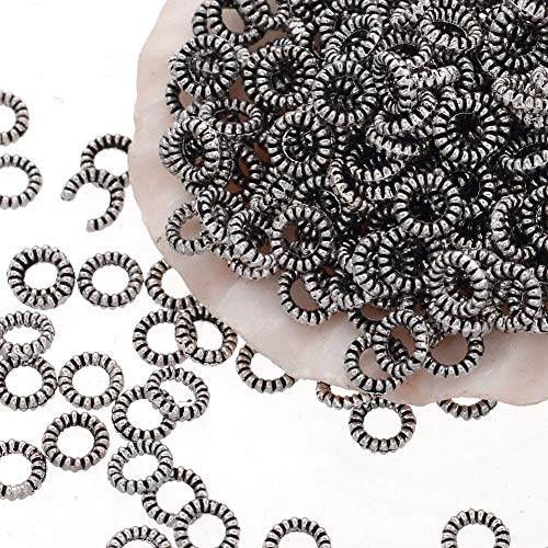 100Stk, Metallperlen 4mm Spacer perlen, 2mm Loch für lederband kordel, Tibet Silber farbe, Ring Rondell Zwischenteile, Schmuckteile F382 100Stk, Metallperlen 4mm Spacer perlen, 2mm Loch für lederband kordel, Tibet Silber farbe, Ring Rondell Zwischenteile, Schmuckteile F382 von Perlin