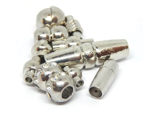10Stk Magnetverschlüsse Mischung Set 10 Verschiedene Modelle, Loch 2mm 3mm 4mm Leder Endkappen Kettenverschluss Schmuckverschluss, Für Armband Schmuck Halskette von Perlin