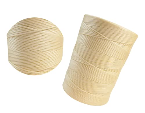 10m Wachsband 1mm Sattlergarn Lederfäden Nähgarn Geflochtet 100% Polyester Wachsfaden Forellenfäden Nähen Handnähgarn Handwerk (Cappuccino) von Perlin