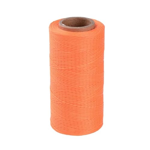 10m Wachsband 1mm Sattlergarn Lederfäden Nähgarn Geflochtet 100% Polyester Wachsfaden Forellenfäden Nähen Handnähgarn Handwerk (Hell Orange) von Perlin