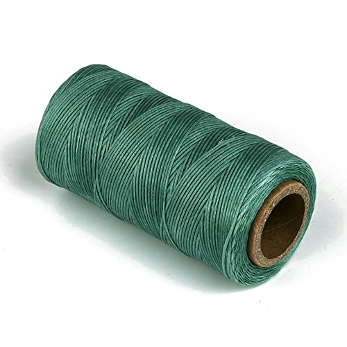 10m Wachsband 1mm Sattlergarn Lederfäden Nähgarn Geflochtet 100% Polyester Wachsfaden Forellenfäden Nähen Handnähgarn Handwerk (Oxid Grün) von Perlin