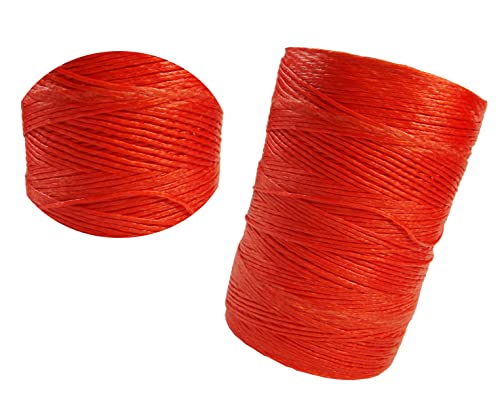 10m Wachsband 1mm Sattlergarn Lederfäden Nähgarn Geflochtet 100% Polyester Wachsfaden Forellenfäden Nähen Handnähgarn Handwerk (Rot) von Perlin