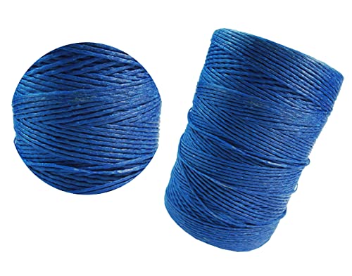 10m Wachsband 1mm Sattlergarn Lederfäden Nähgarn Geflochtet 100% Polyester Wachsfaden Forellenfäden Nähen Handnähgarn Handwerk (Royal Blau) von Perlin