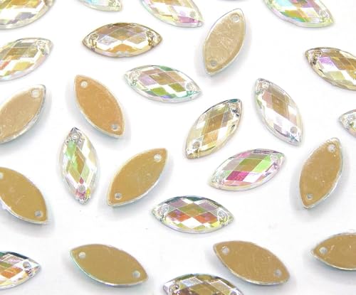 150 Stk. Strasssteine zum aufnähen Kristall AB Glitzersteine zum annähen navette steine Oval Set, 12 x 6 mm, Acrylsteine Crystal Flatback für Kleidungsstück Kleidung und Tasche Deko 150 Stk. Strasssteine zum aufnähen Kristall AB Glitzersteine zum annähen navette steine Oval Set, 12 x 6 mm, Acrylsteine Crystal Flatback für Kleidungsstück Kleidung und Tasche Deko von Perlin