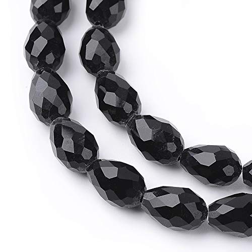 15stk Tschechische Kristall Perlen Schwarz Glasperlen 12mm x 8mm Facettiert Tropfen form Schmuckperlen Kristallschliffperlen Glasschliffperlen 15stk Tschechische Kristall Perlen Schwarz Glasperlen 12mm x 8mm Facettiert Tropfen form Schmuckperlen Kristallschliffperlen Glasschliffperlen von Perlin