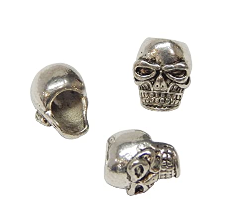 20 Schädel Totenkopf Perlen 10mm Metallperlen Silber 4mm Großloch für DIY Halskette Armbänder Basteln Schmuck Spacer Zwischenperlen Basteln 20 Schädel Totenkopf Perlen 10mm Metallperlen Silber 4mm Großloch für DIY Halskette Armbänder Basteln Schmuck Spacer Zwischenperlen Basteln von Perlin