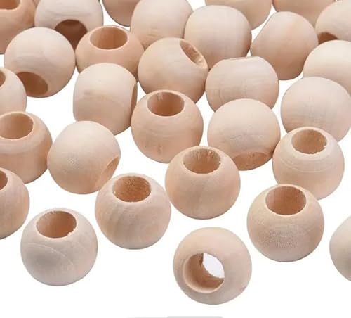 200 Stück Holzperlen Natur 10mm Grossloch, Holz Perlen 4,5 mm großes loch zum auffädeln Holzkugeln Rund Farblos Unbehandeltem zum Basteln Zwischenperlen 200 Stück Holzperlen Natur 10mm Grossloch, Holz Perlen 4,5 mm großes loch zum auffädeln Holzkugeln Rund Farblos Unbehandeltem zum Basteln Zwischenperlen von Perlin