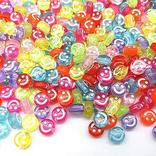 200 Stück Lächeln Perlen Fädelperlen Smiley Perlen 7mm Gemischte farbe Acryl Perlen zum Auffädeln für Armband Choker Schmuck andere Handwerk 200 Stück Lächeln Perlen Fädelperlen Smiley Perlen 7mm Gemischte farbe Acryl Perlen zum Auffädeln für Armband Choker Schmuck andere Handwerk von Perlin