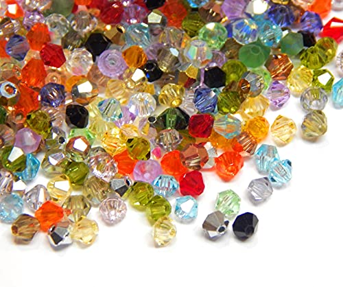 200stk Preciosa Böhmische Kristallperlen 3mm Doppelkegel Bunte Mix Perlenset Tschechische Perlen Glasschliffperlen Glasperlen, Bicone Beads von Perlin