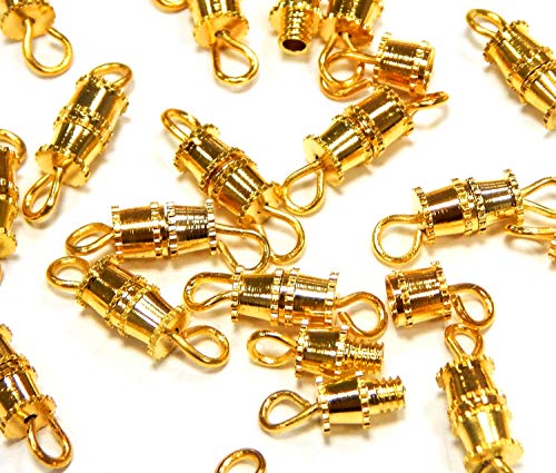 20Stk Schraubverschluss Metallverschluss Schmuckverschluss Ketten Verschluß Schmuck verschlüsse kettenverschluss Verbinder Goldrfarbe 15mm 20Stk Schraubverschluss Metallverschluss Schmuckverschluss Ketten Verschluß Schmuck verschlüsse kettenverschluss Verbinder Goldrfarbe 15mm von Perlin