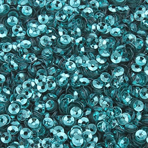 2400 Stk. Pailletten Ø 3mm Schüssel gewölbt für DIY Kleidung und Schmuck, Handwerk Metallic Basteln Sequin Bombe (Erinite) von Perlin