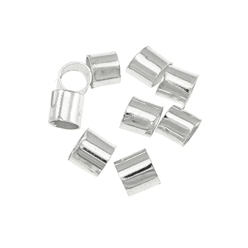 250 QUETSCHPERLEN CRIMPS QUETSCHRÖRCHEN 2mm STOPPER SILBER CRIMP BEADS M17 von Perlin