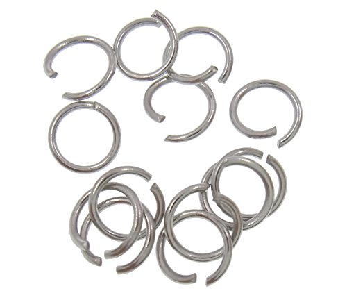 250stk Ösen Binderinge Biegeringe Öse 8mm x 0,7mm Verbinder Offen Ringe Verbindungsringe Kettenzubehör Schmuckteile Basteln DIY SF14 von Perlin