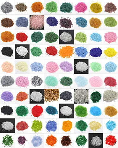 3,6kg Rocailles Perlen Set 2mm 3mm 4mm 6mm 180 pack/farben Glasperlen zum Auffädeln, Perlen Armbänder Selber Machen Schmuckperlen Seed Beads von Perlin