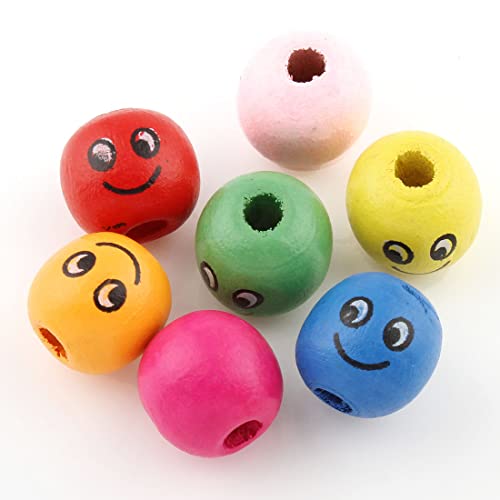 30 Stück Holzperlen 14mm Smiley-Gesicht Holzkugeln Gemischte Farbe Set Bunte zum Basteln 3mm mit loch 30 Stück Holzperlen 14mm Smiley-Gesicht Holzkugeln Gemischte Farbe Set Bunte zum Basteln 3mm mit loch von Perlin
