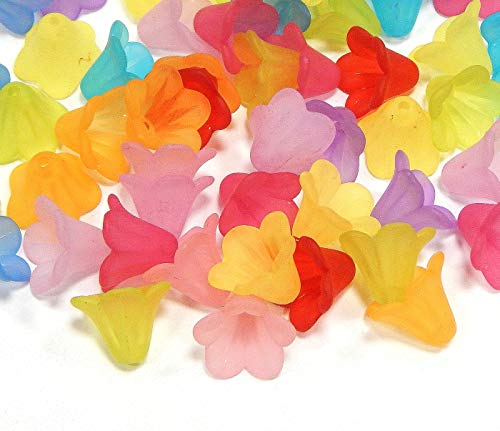 300stk Blütenkelch 10 x 14 mm Frosted Blumen Perlen Kappen Acryl Engelperlen Mix Farben Matt Blüte Lilien Deko Kunstblume mit Loch Schmuck Basteln D126 x3 300stk Blütenkelch 10 x 14 mm Frosted Blumen Perlen Kappen Acryl Engelperlen Mix Farben Matt Blüte Lilien Deko Kunstblume mit Loch Schmuck Basteln D126 x3 von Perlin