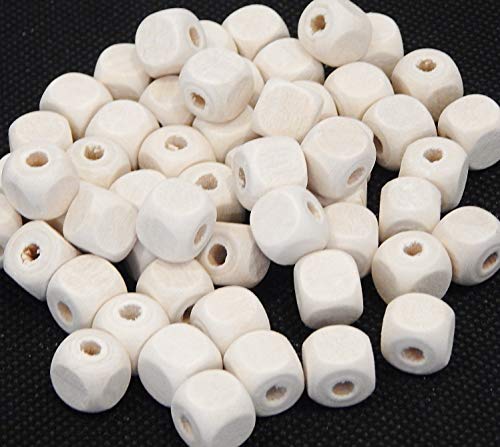 300stk Natur Holzperlen 10mm Holzwürfel zum auffädeln Würfelform 4mm großes loch Perlen Kinder Bastel-set Farblos Unbehandeltem 300stk Natur Holzperlen 10mm Holzwürfel zum auffädeln Würfelform 4mm großes loch Perlen Kinder Bastel-set Farblos Unbehandeltem von Perlin