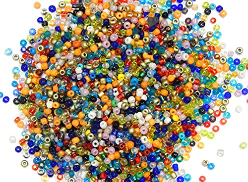 3300 Stück Glas Rocailles Perlen 3mm, Gemischte Farbe, 8/0, Pony Perlen, Mini Rund Perlen, Seed Beads 3300 Stück Glas Rocailles Perlen 3mm, Gemischte Farbe, 8/0, Pony Perlen, Mini Rund Perlen, Seed Beads von Perlin