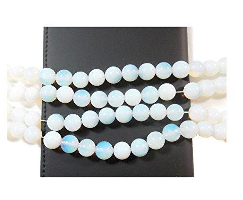 38 Stk Mondstein Perlen, Opal, 10mm syntetischer Edelstein Strang Rund Beads Gemstone New D90B von Perlin